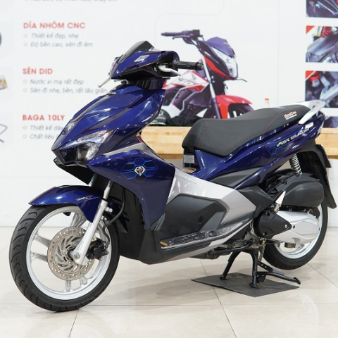 Xe Air Blade 125 2017 màu Xanh Bạc Đen đẹp 97% bstp