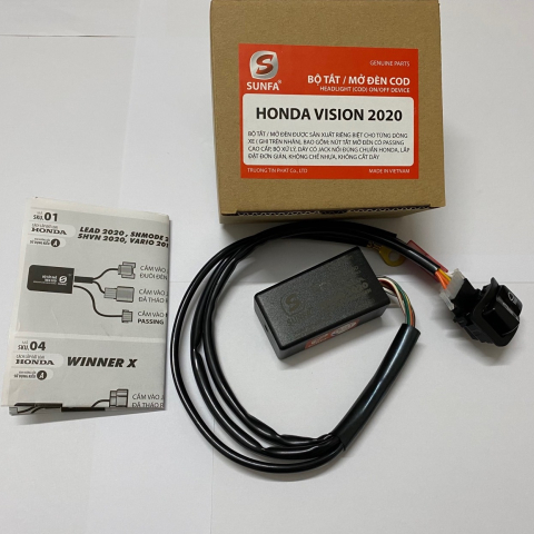 Bộ công tắc đèn Sunfa cho Vision 2020 - 2023, Lead 2019 trở về trước (halogen)