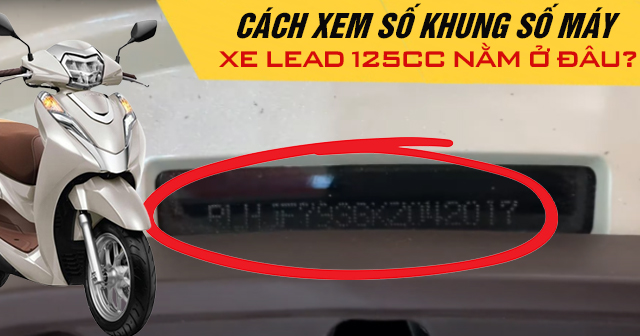 Cách xem số khung số máy xe Lead 125cc nằm ở đâu?