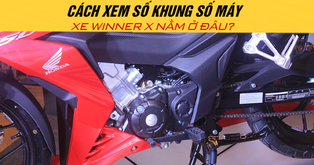 Cách xem số khung số máy xe Winner X nằm ở đâu?