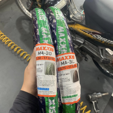 Vỏ Maxxis có ruột 3D (2.50-17 - 2.75-17)