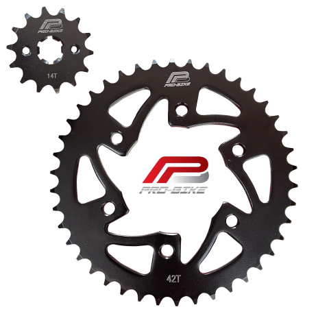 Bộ nhông sên dĩa Pro-Bike sên vàng cho Exciter 150 (42T)