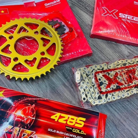 Bộ nhông sên dĩa X1R cho Winner (122L, Vàng)