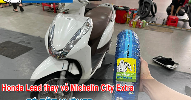 Honda Lead thay vỏ Michelin City Extra có bám đường tốt không?