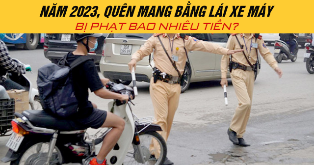 Năm 2024, quên mang bằng lái xe máy bị phạt bao nhiêu tiền?