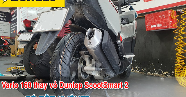 Vario 160 thay vỏ Dunlop ScootSmart 2 có bám đường tốt không? 