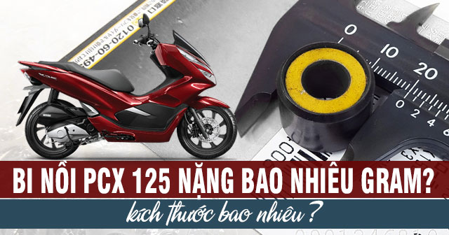 Bi nồi PCX 125 nặng bao nhiêu gram? Kích thước bao nhiêu?
