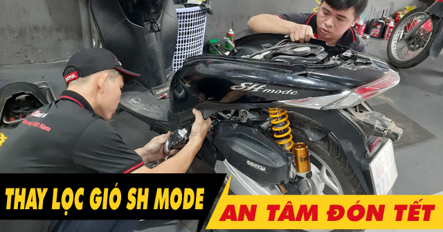 Dịp cuối năm nên thay lọc gió xe SH Mode để hành trình Tết 2025 suôn sẻ