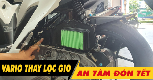 Dịp cuối năm nên thay lọc gió xe Vario để hành trình Tết 2025 suôn sẻ