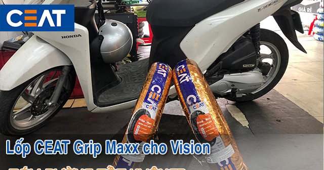 Xe Honda Vision thay vỏ CEAT Gripp Max có bám đường tốt không? 