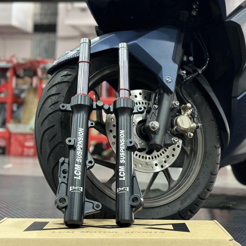 Phuộc trước LCM ty bạc cho Vario 160, Click 160