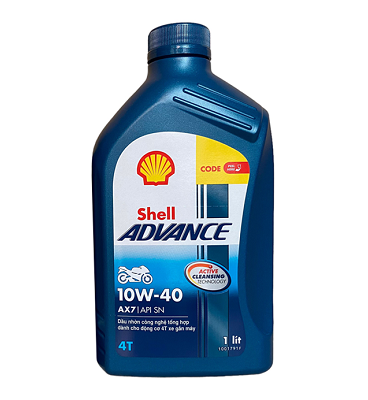 Nhớt Shell Advance 4T AX7 10W40 Synthetic Based 1L