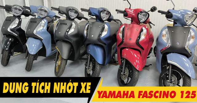 Dung tích nhớt xe Fascino 125 bao nhiêu ml?