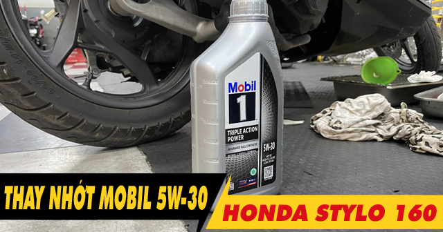 Stylo 160 thay nhớt Mobil 1 5W30 chạy có bốc máy không?                                                                                                                                                                                                                       