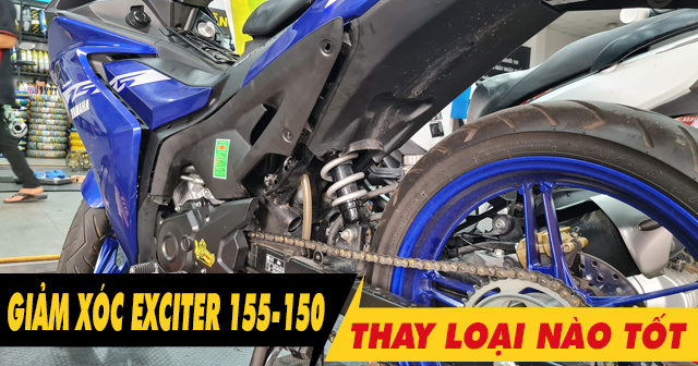 Thay phuộc nhún giảm xóc sau xe Exciter 155-150 giá bao nhiêu?