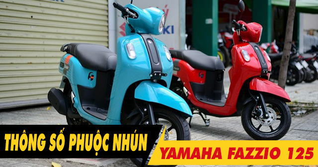 Thông số phuộc sau Yamaha Fazzio 125 cao bao nhiêu mm?