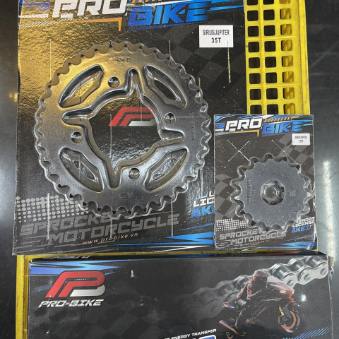 Bộ nhông sên dĩa Pro-Bike cho Sirius 15T - 35T -  Sên 428