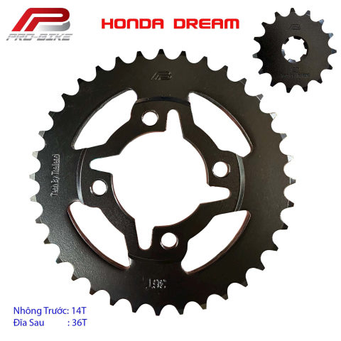 Bộ nhông sên dĩa Pro-Bike cho Wave, Dream, Future 1,...