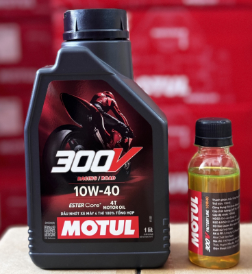 Nhớt chiết lẻ Motul 300V Racing/Road 10W40 (100ml)