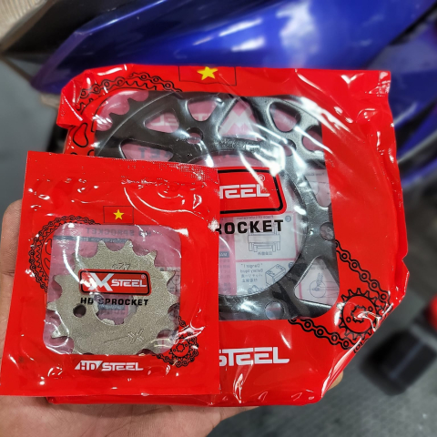 Bộ nhông sên dĩa X1R cho Exciter 150 (122L, Đen)