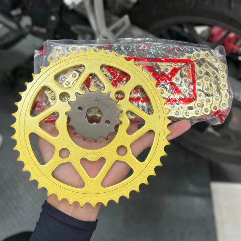 Bộ nhông sên dĩa X1R cho Winner (122L, Vàng)