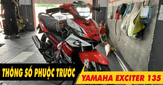 Phuộc trước Exciter 135 có đường kính ty phuộc là bao nhiêu?