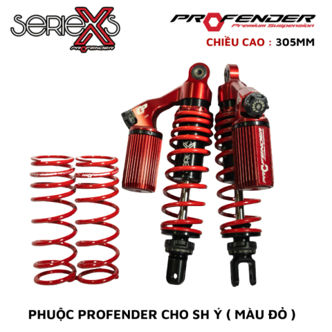 Phuộc Profender X Series cho SH Ý, NVX 155, AEROX cao 305mm chính hãng