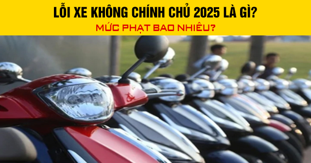 Lỗi xe không chính chủ 2025 là gì? Mức phạt bao nhiêu?
