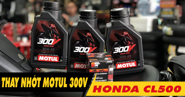 Honda CL500 thay nhớt Motul 300V chạy có bốc không?