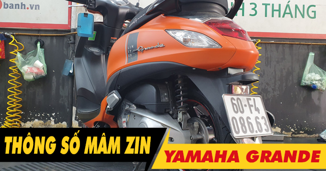 Thông số mâm zin Yamaha Grande là bao nhiêu?