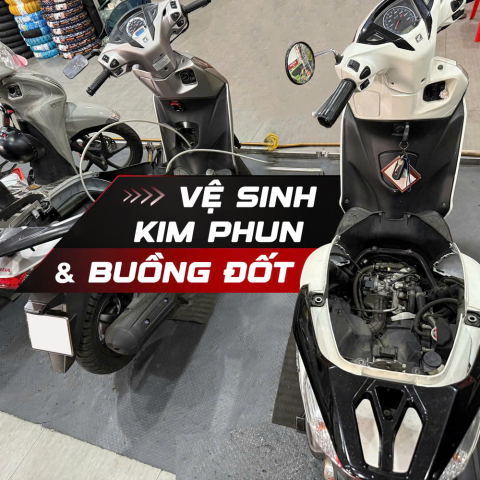 Vệ sinh buồng đốt và kim phun xăng