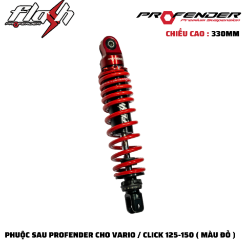 Phuộc Profender Flash Series cho Vario 150, Click, Lead, Vision cao 330mm chính hãng