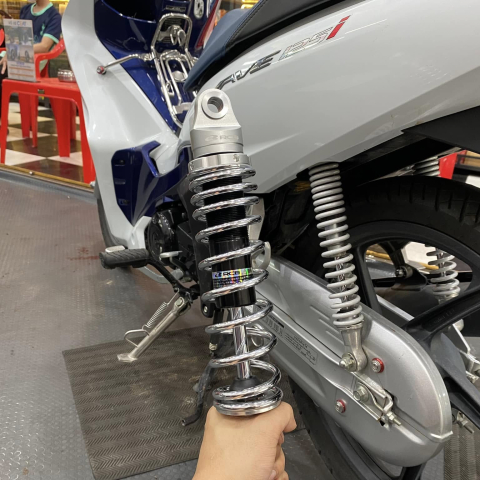 Phuộc RCB C Series màu chrome cho Wave, Dream, Future, Axelo... chính hãng