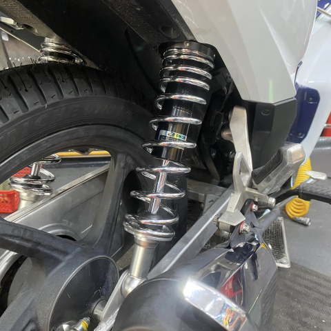 Phuộc RCB C Series màu chrome cho Wave, Dream, Future, Axelo... chính hãng