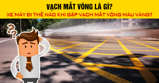 Vạch mắt võng là gì? Xe máy đi thế nào khi gặp vạch mắt võng màu vàng?