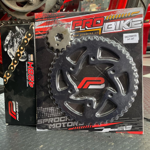Bộ nhông sên dĩa Pro-Bike sên vàng cho Exciter 155 (46T)