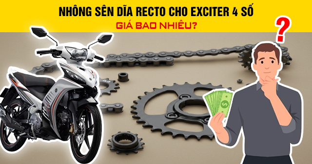 Nhông sên dĩa Recto cho Exciter 4 số giá bao nhiêu?