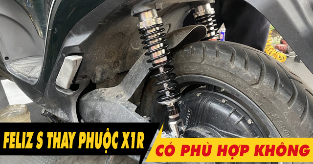 Xe điện Feliz S thay phuộc sau X1R Daytona có phù hợp không?