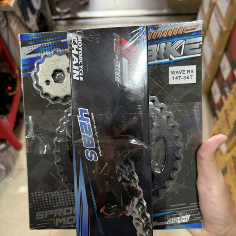 Bộ nhông sên dĩa Pro-Bike cho Wave RS, Future 14T - 36T- Sên 428S 108L (sên tán đúc)