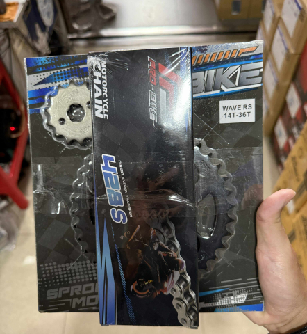 Bộ nhông sên dĩa Pro-Bike cho Wave RS, Future 14T - 36T- Sên 428S 108L (sên tán đúc)