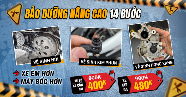 Bảo dưỡng nâng cao 14 bước - Chăm sóc toàn diện cho xế yêu