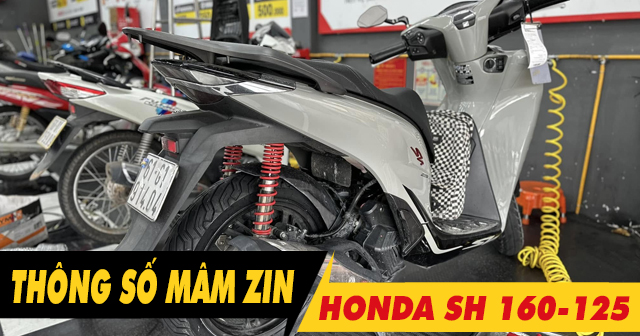 Thông số mâm zin SH 160i-125i là bao nhiêu inch?