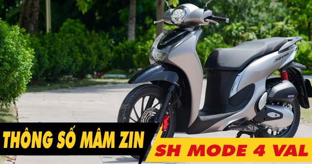 Thông số mâm zin SH Mode 4val là bao nhiêu inch?