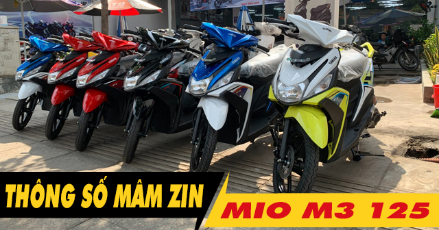 Thông số mâm zin Yamaha Mio M3 125 là bao nhiêu inch?