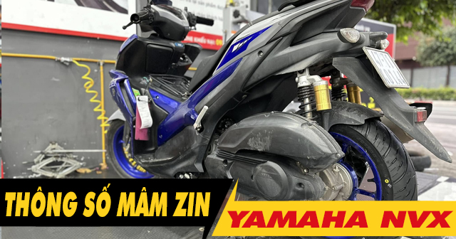 Thông số mâm zin Yamaha NVX là bao nhiêu inch?