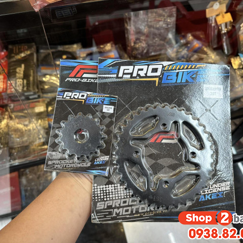 Bộ nhông sên dĩa Pro-Bike cho Sirius 15T - 36T- Sên 428 