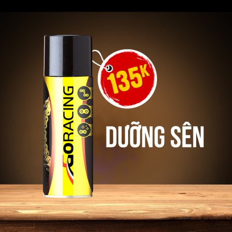 Chai xịt bôi trơn sên GoRacing