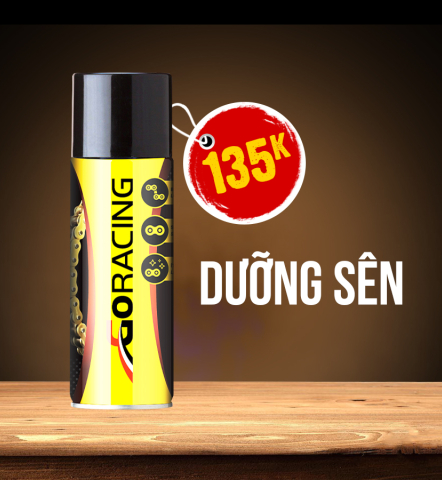 Chai xịt bôi trơn sên GoRacing