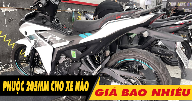 Phuộc 205mm dành cho xe máy nào? Giá bao nhiêu?