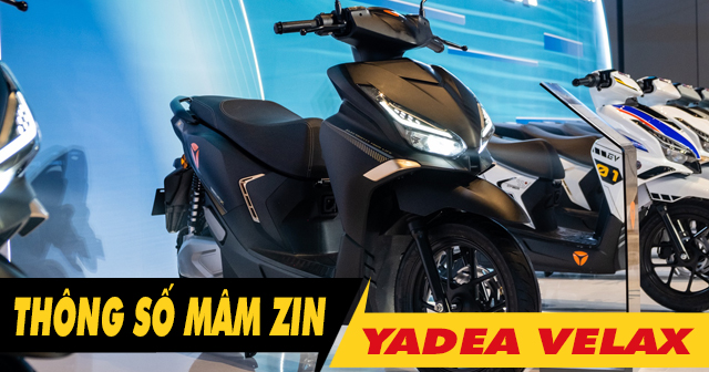 Thông số mâm zin Yadea Velax là bao nhiêu inch?